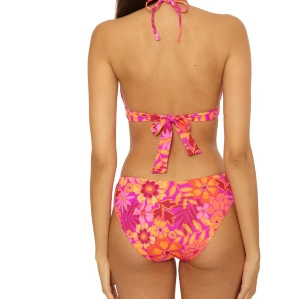 BECCA Copacabana Mira Halter Bikini Top and Copacabana Hipster Bottom Size Small
